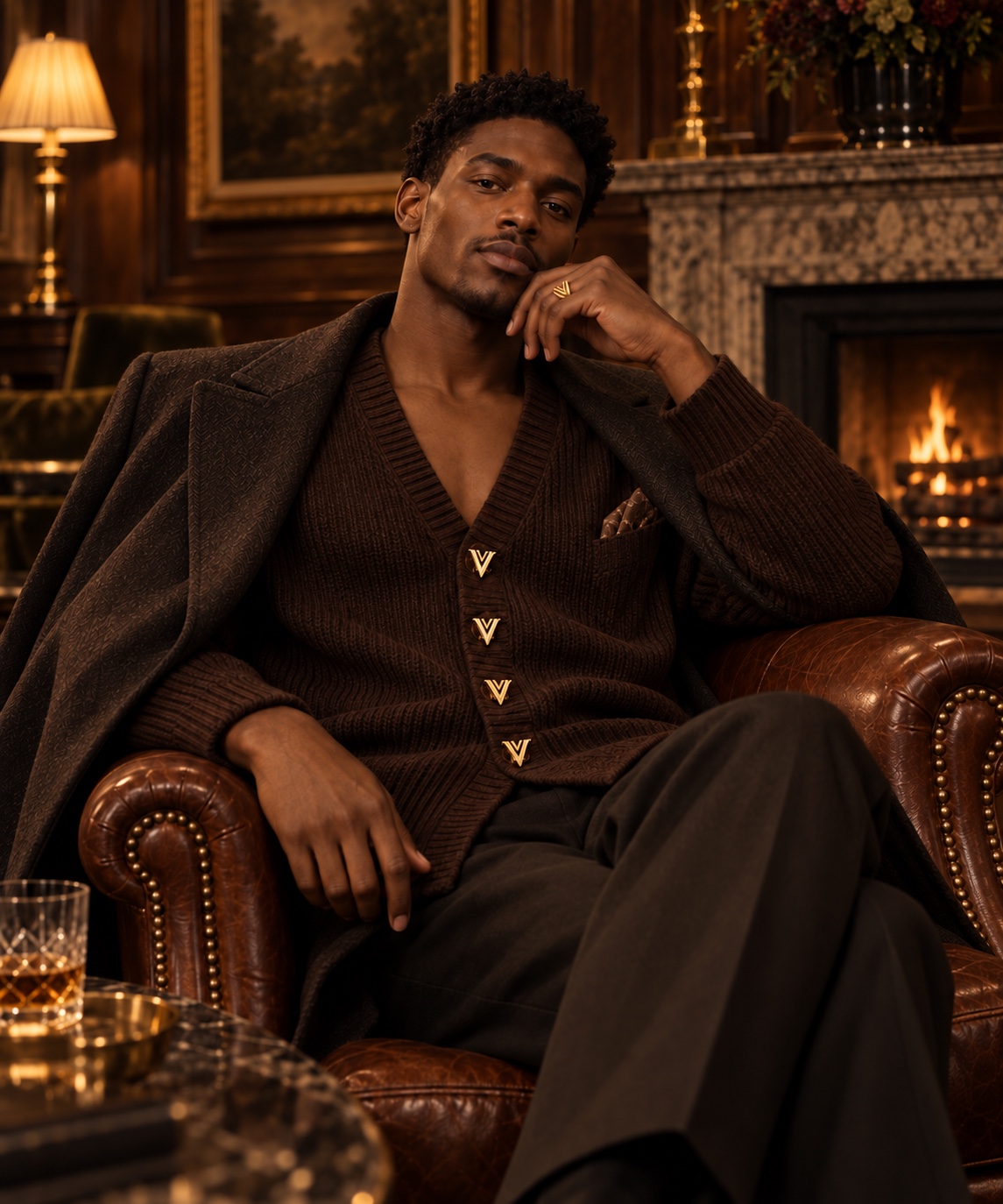 Time Capsule cardigan portrait