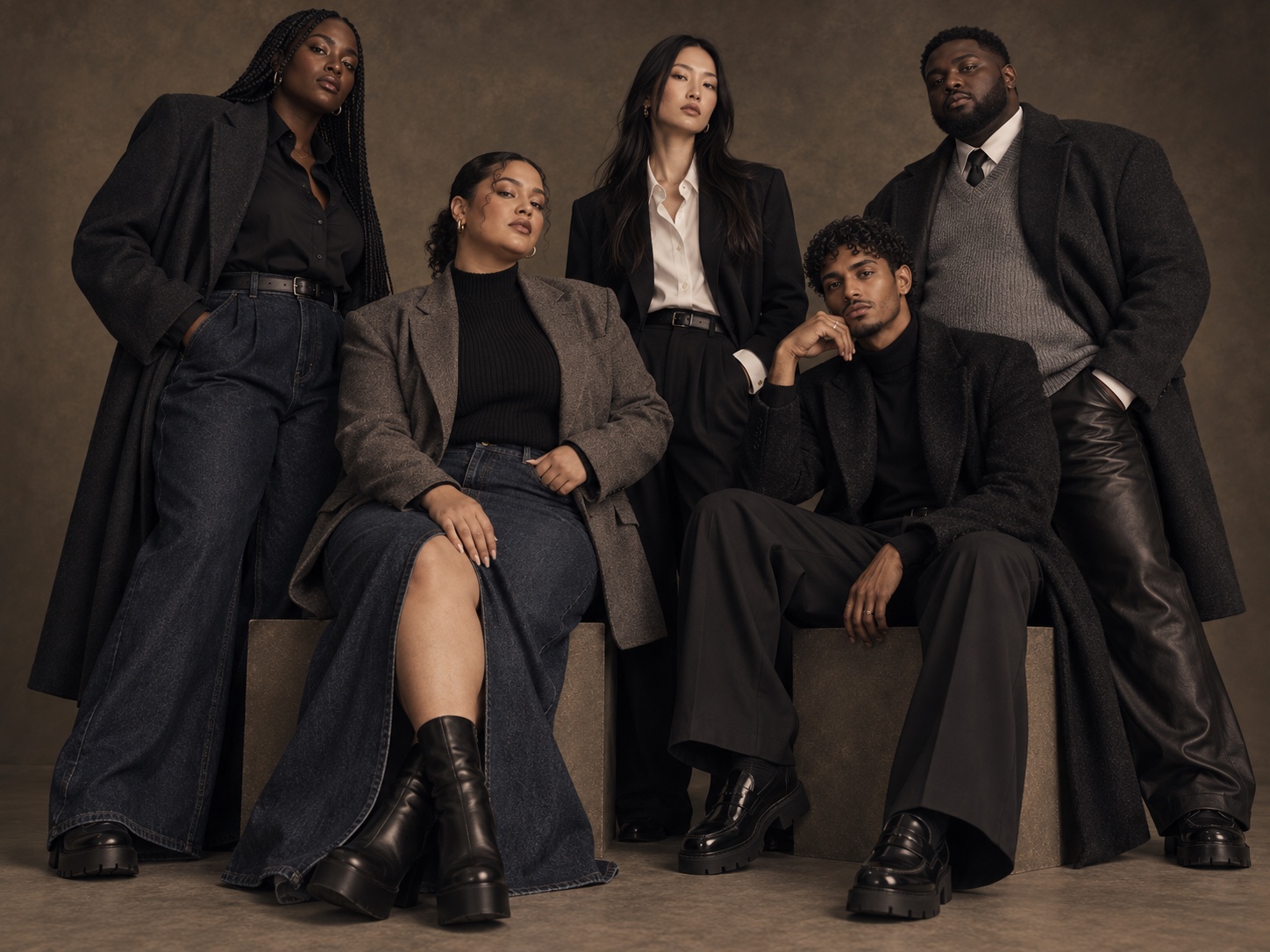 VZNRY VIBE house editorial with a multiracial, size-inclusive cast