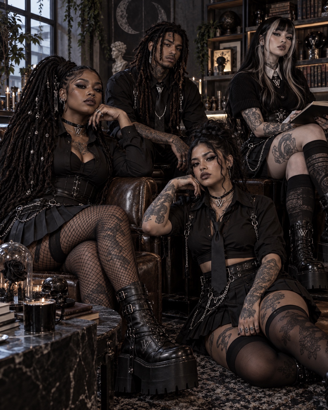 AI-assisted VZNRY VIBE Alternative Gothic community group visualization